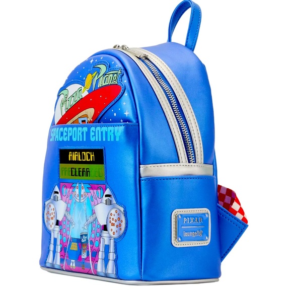 Loungefly Pixar Toy Story Pizza Planet Spaceport Entry Mini Backpack - Picture 2 of 5